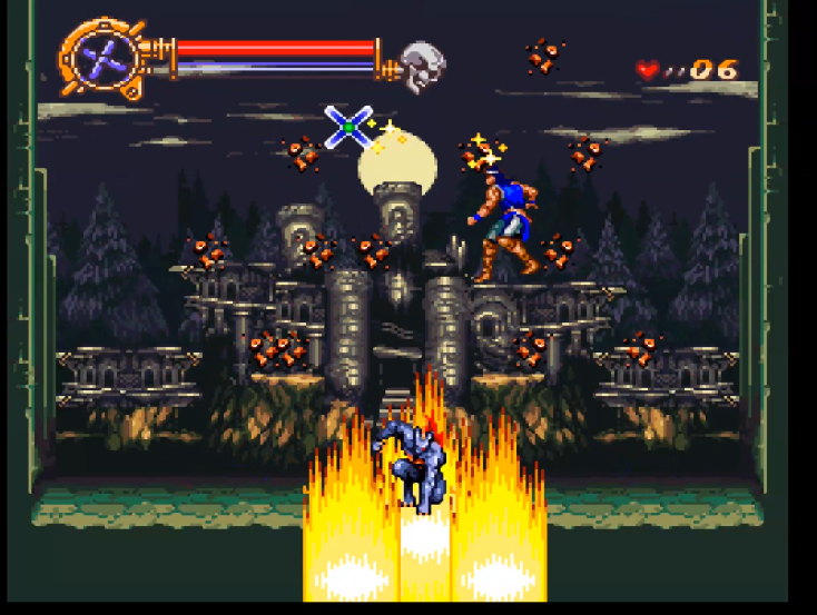 油管游戏站YTGameStation - SFCSNES 恶魔城德拉库拉X无敌无限跳全屏攻击修改版 [cgJL1.png