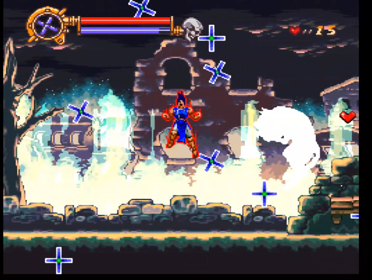 油管游戏站YTGameStation - SFCSNES 恶魔城德拉库拉X无敌无限跳全屏攻击修改版 [cgJL1.png