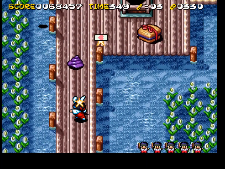 油管游戏站YTGameStation - 超任SFCSNES 奇奇怪界2无限命修改版 Pocky & Rocky 2 HACK.png