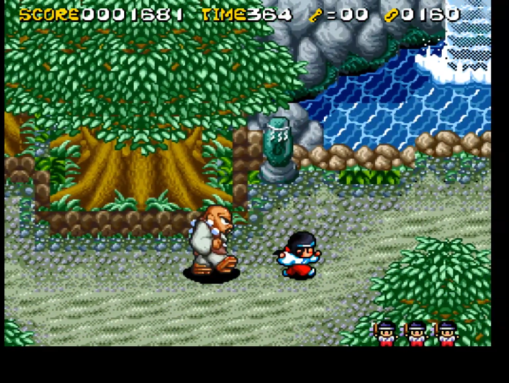 油管游戏站YTGameStation - 超任SFCSNES 奇奇怪界2无限命修改版 Pocky & Rocky 2 HACK.png