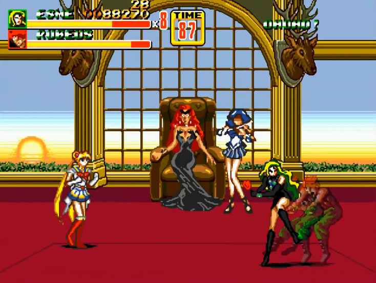 油管游戏站YTGameStation - 世嘉MDGEN 怒之铁拳2艾丝美洛德的奇妙冒险 SOR2 HACK [mHp.png
